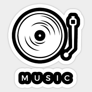 Music Turntable Vinyl Player Sticker